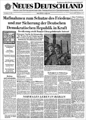 Neues Deutschland 14.08.1961
